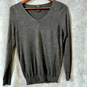 Ann Taylor Lightweight Sweater Dk Gray LP